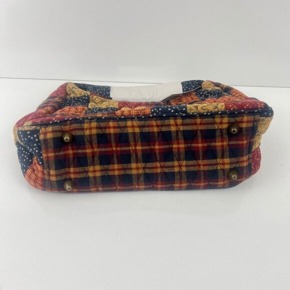 Mona B Handbags "Old Glory" Quilted Plaid Flag Patchwork Shoulder Bag NEW - Picture 4 of 8